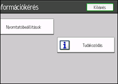 A kezelőpanel ismertetése