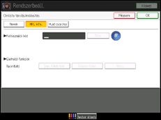 A kezel�panel ismertet&eacute;se