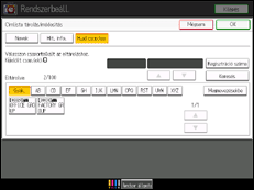 A kezel�panel ismertet&eacute;se