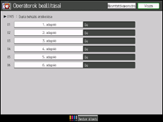 A kezelőpanel ismertetése