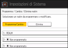 Illustrazione schermata pannello di controllo