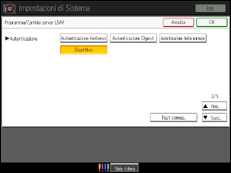 Illustrazione schermata pannello di controllo