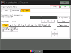 Illustrazione schermata pannello di controllo