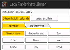 Schermafbeelding bedieningspaneel
