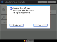 Schermafbeelding bedieningspaneel