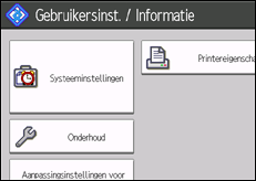Schermafbeelding bedieningspaneel