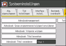 Schermafbeelding bedieningspaneel