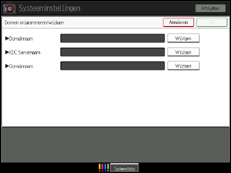 Schermafbeelding bedieningspaneel