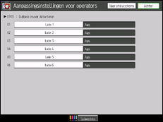 Schermafbeelding bedieningspaneel