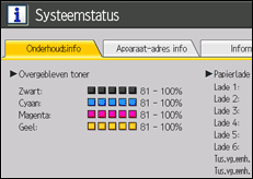 Schermafbeelding bedieningspaneel
