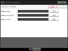 Ilustracja ekranu panela operacyjnego