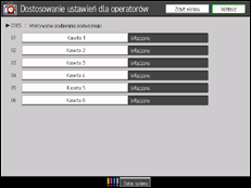 Ilustracja ekranu panela operacyjnego
