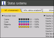 Ilustracja ekranu panela operacyjnego