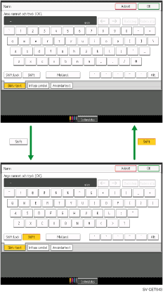 Bild av tangenterna.