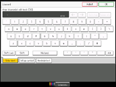 Bild av användarpanelens skärm