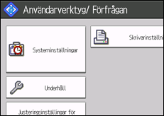 bild av användarpanelens skärm