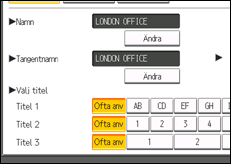Bild av användarpanelens skärm