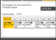 Bild av användarpanelens skärm