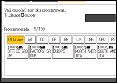 Bild av användarpanelens skärm