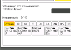 Bild av användarpanelens skärm