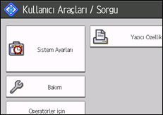 ��lem paneli ekran &ccedil;izimi