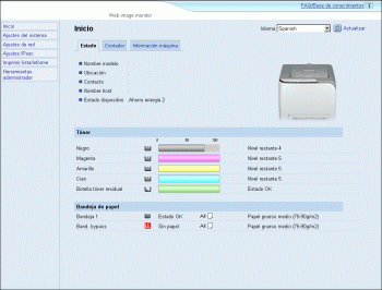 Ilustración de la pantalla del navegador Web