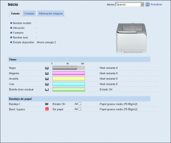 Ilustración de la pantalla del navegador Web
