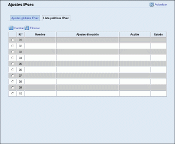 Ilustración de la pantalla del navegador Web