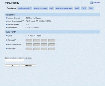 Illustration de la page du navigateur Web
