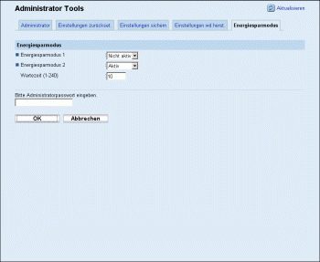 Web-Browser Bildschirmdarstellung