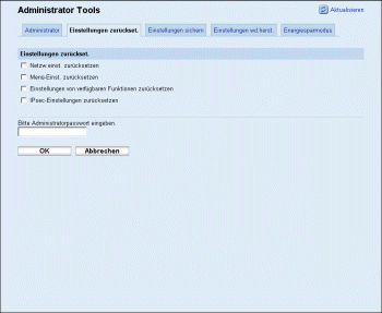 Web-Browser Bildschirmdarstellung