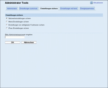 Web-Browser Bildschirmdarstellung