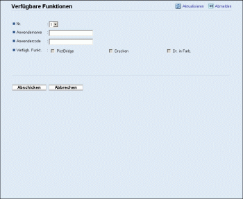 Web-Browser Bildschirmdarstellung