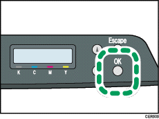 Ilustración de la tecla OK