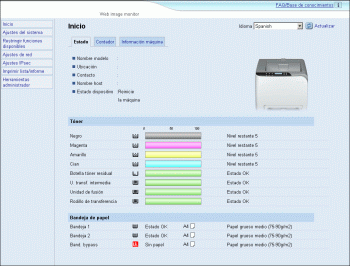 Ilustración de la pantalla del navegador Web