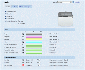 Ilustración de la pantalla del navegador Web