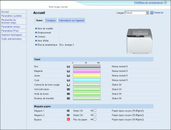 Illustration de la page du navigateur Web