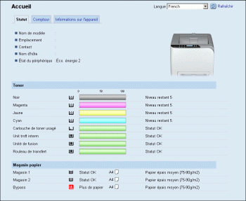 Illustration de la page du navigateur Web