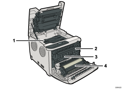 Interior numbered callout illustration