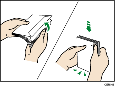 Illustration of fanning envelopes