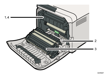 Interior numbered callout illustration
