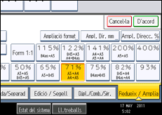 Il·lustració de pantalla del panell d'operacions