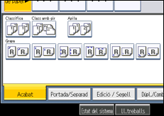Il·lustració de pantalla del panell d'operacions