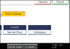 Il·lustració de pantalla del panell d'operacions