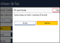Il·lustració de pantalla del panell d'operacions