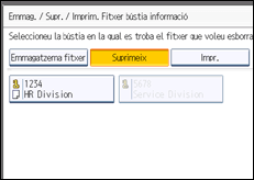 Il·lustració de pantalla del panell d'operacions