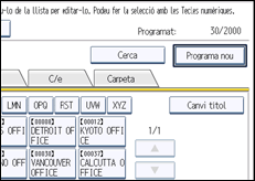 Il·lustració de pantalla del panell d'operacions