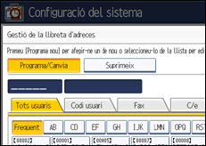 Il·lustració de pantalla del panell d'operacions