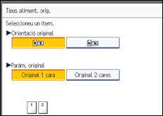 Il·lustració de pantalla del panell d'operacions