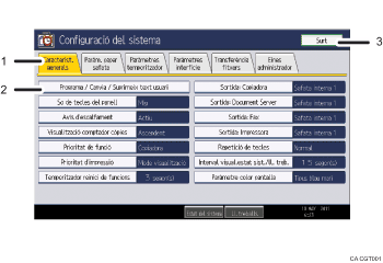 il�lustraci&oacute; de la pantalla del panell d'operacions (il�lustraci&oacute; de refer&egrave;ncia enumerada)